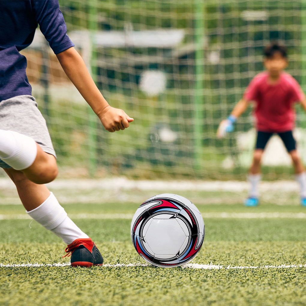 Official Size 5 Training Soccer Ball - Durable Machine-Stitched PVC Football