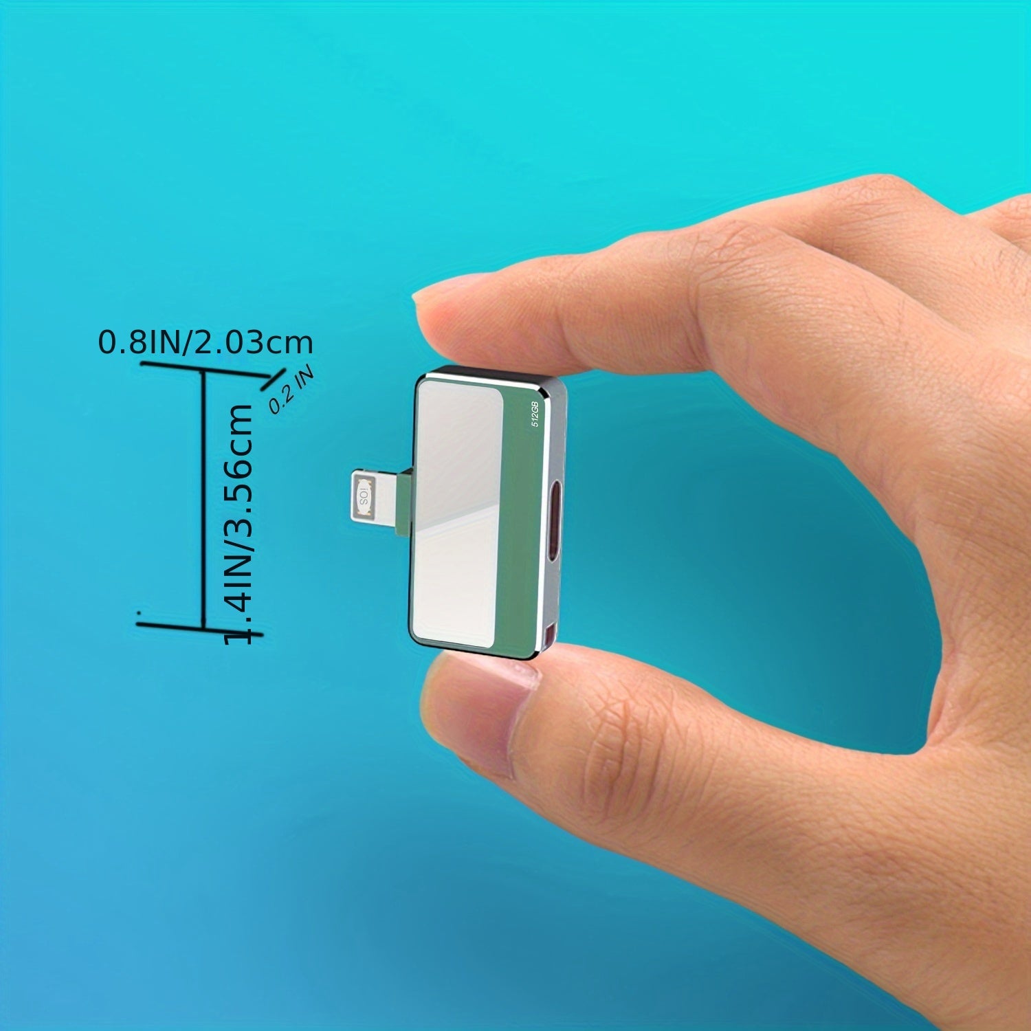 Flash Drive 512GB For I-Phone USB Thumb Drive Photo Stick External Data Storage Memory Stick Compatible I-Phone Android USB C Pad Pro Tablets Mac Computers 512GB Green - trendingshoping.com