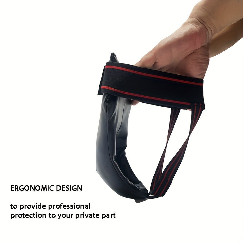 Mens Supreme Boxing Groin Guard - Quick-Adjust Premium PU Leather for Unmatched Protection and Intense Training Comfort