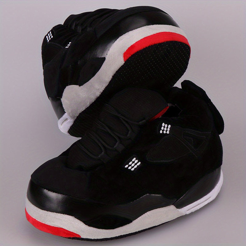 Mens Plush Fleece Slippers - Soft, Non-slip, Cozy Footwear for Winter Home Comfort