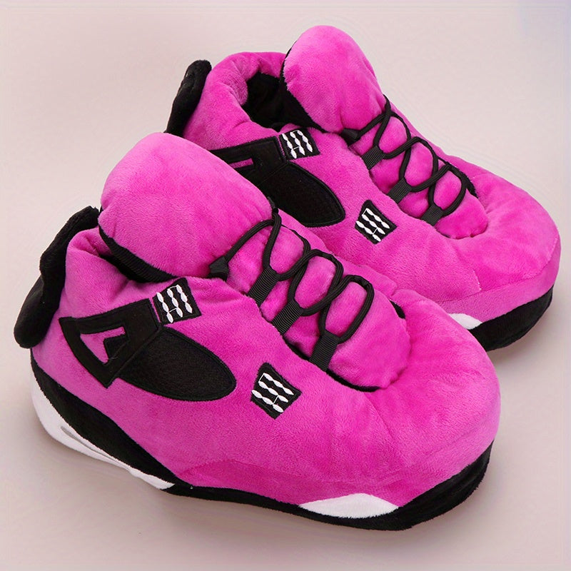 Mens Plush Fleece Slippers - Soft, Non-slip, Cozy Footwear for Winter Home Comfort