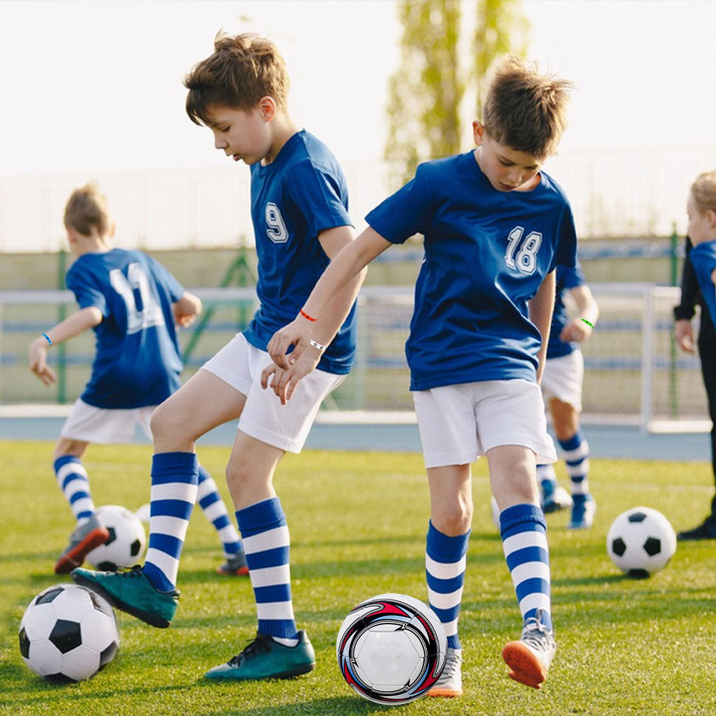 Official Size 5 Training Soccer Ball - Durable Machine-Stitched PVC Football