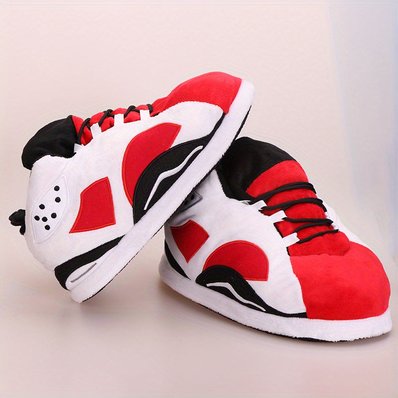 Mens Plush Fleece Slippers - Soft, Non-slip, Cozy Footwear for Winter Home Comfort