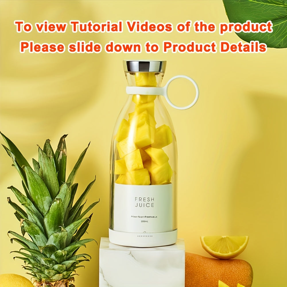 [Portable Fruit Blender] Wireless Mini Fruit Blender Juicer - 350ML Portable Electric, Perfect for On-the-Go!