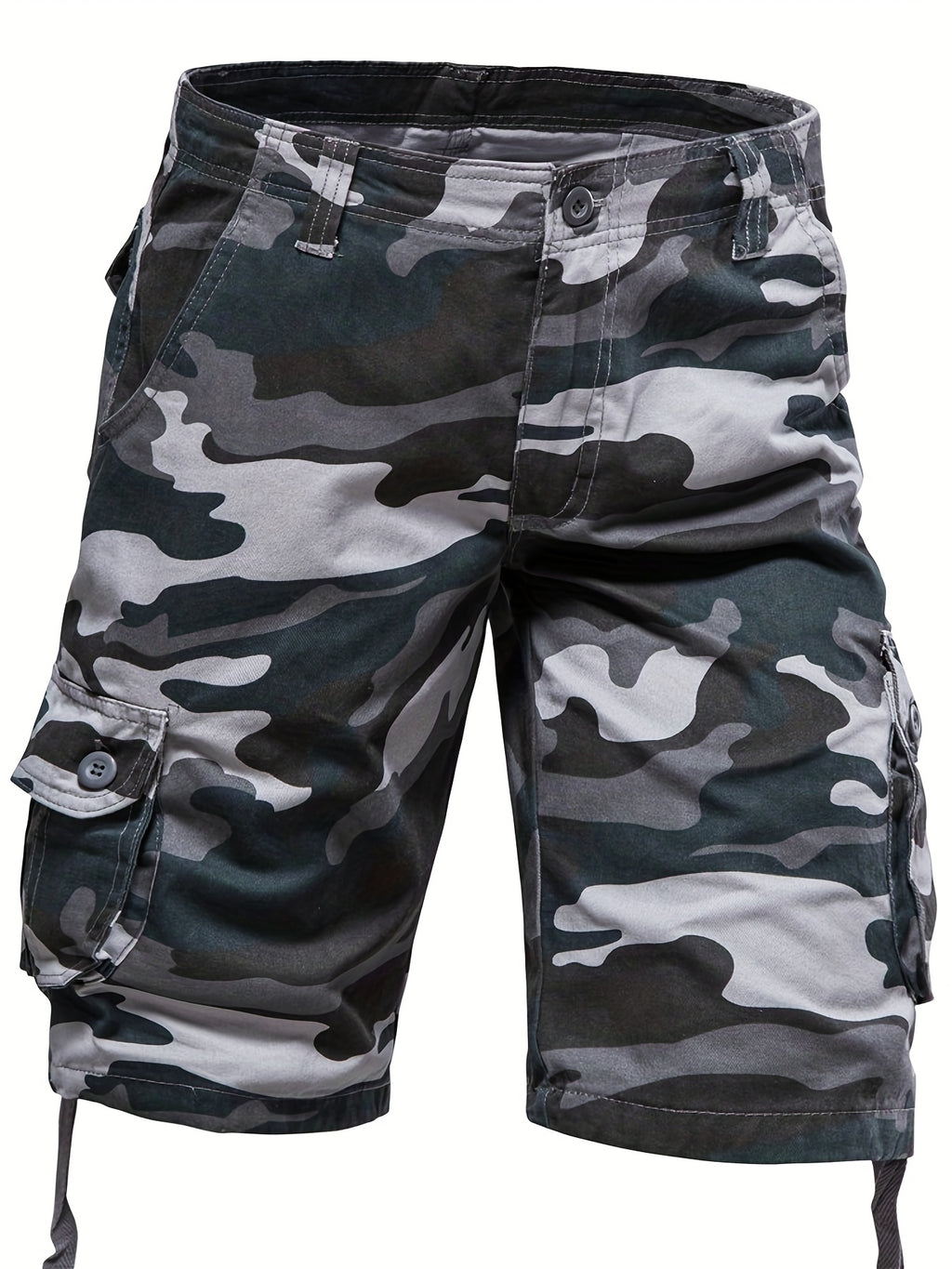Men's Camo Cargo Shorts - Loose Fit, Comfortable Summer Shorts with Multiple Pockets, Woven Cotton Casual Pants