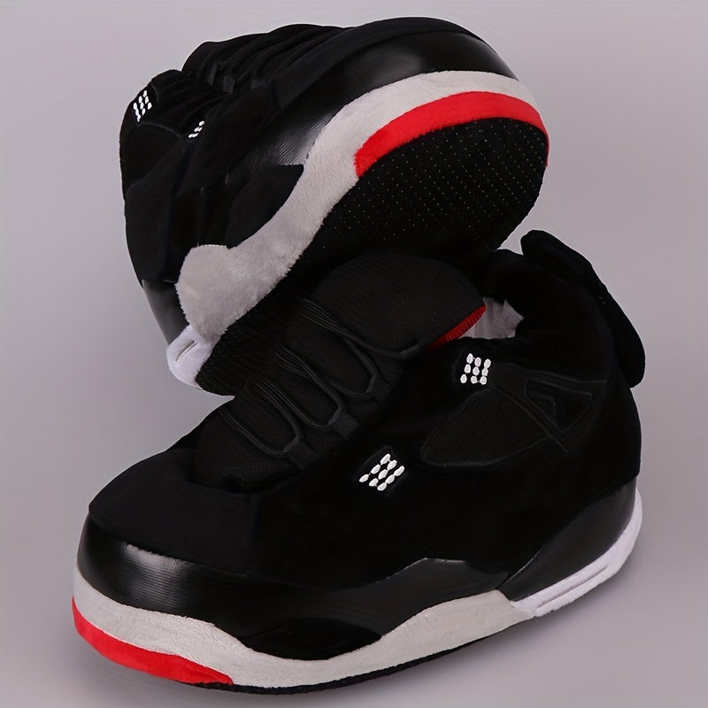 Mens Plush Fleece Slippers - Soft, Non-slip, Cozy Footwear for Winter Home Comfort