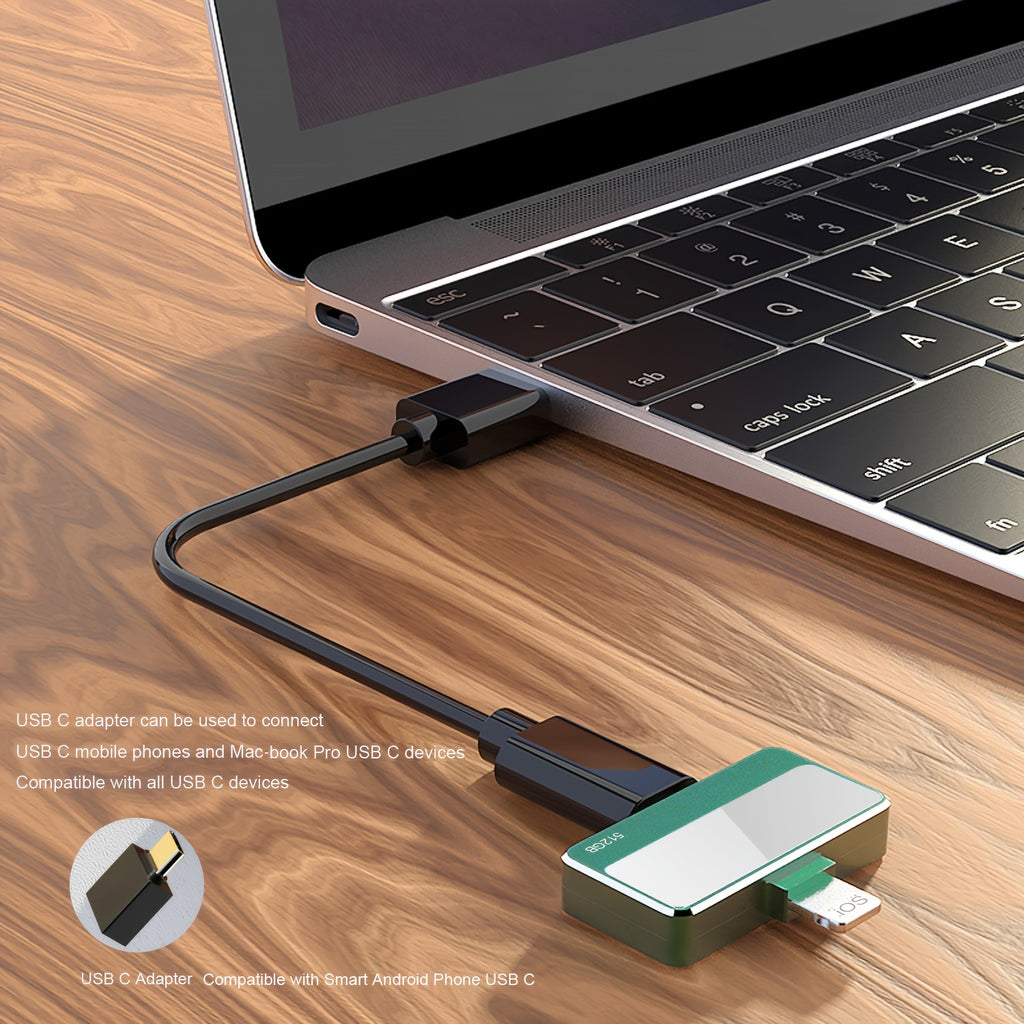 Flash Drive 512GB For I-Phone USB Thumb Drive Photo Stick External Data Storage Memory Stick Compatible I-Phone Android USB C Pad Pro Tablets Mac Computers 512GB Green - trendingshoping.com