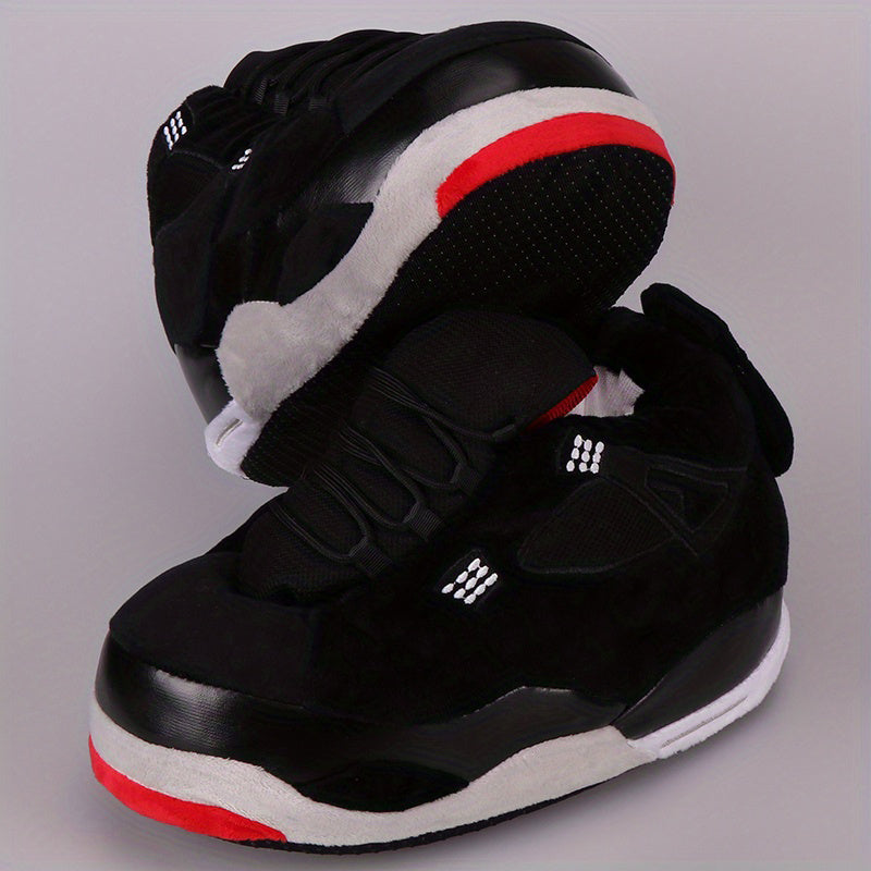 Mens Plush Fleece Slippers - Soft, Non-slip, Cozy Footwear for Winter Home Comfort