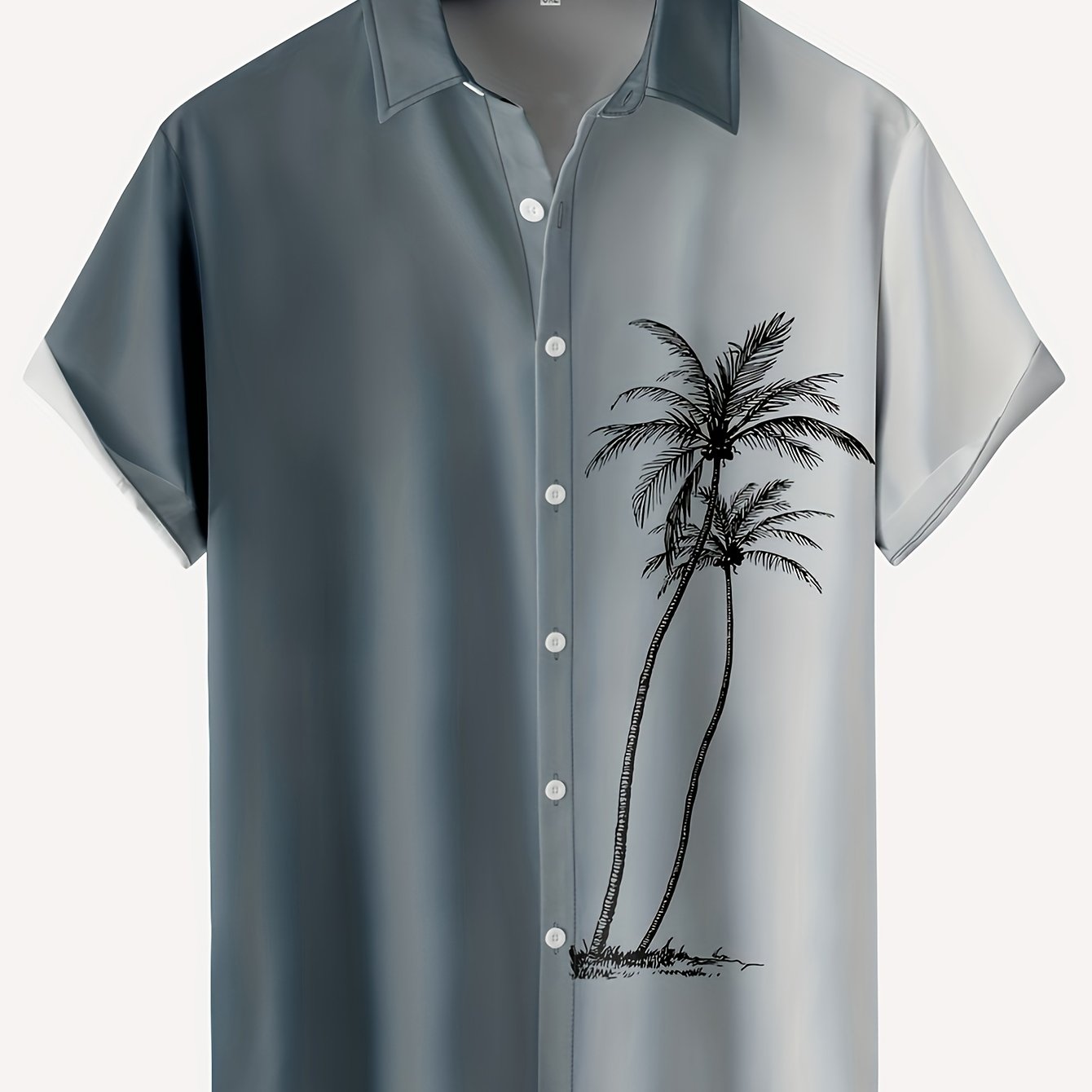 Men's Plus Size Hawaiian Shirt - Coconut Tree Print, Ultra-Loose & Comfortable, Ideal for Big & Tall Gentlemen