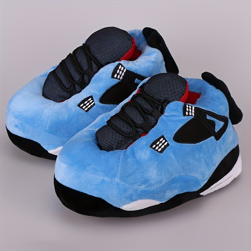 Mens Plush Fleece Slippers - Soft, Non-slip, Cozy Footwear for Winter Home Comfort