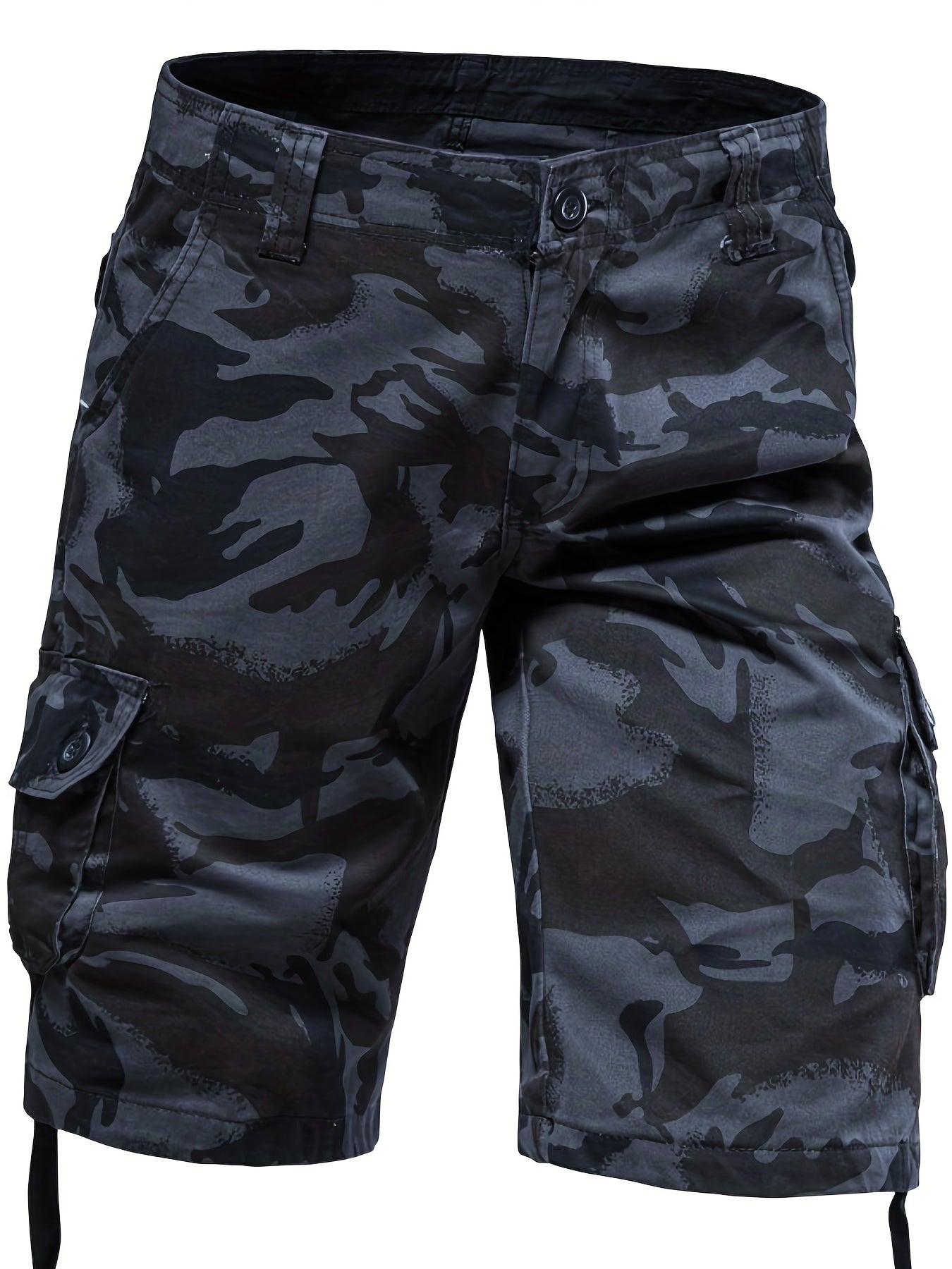Men's Camo Cargo Shorts - Loose Fit, Comfortable Summer Shorts with Multiple Pockets, Woven Cotton Casual Pants