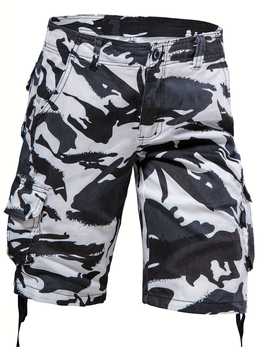 Men's Camo Cargo Shorts - Loose Fit, Comfortable Summer Shorts with Multiple Pockets, Woven Cotton Casual Pants