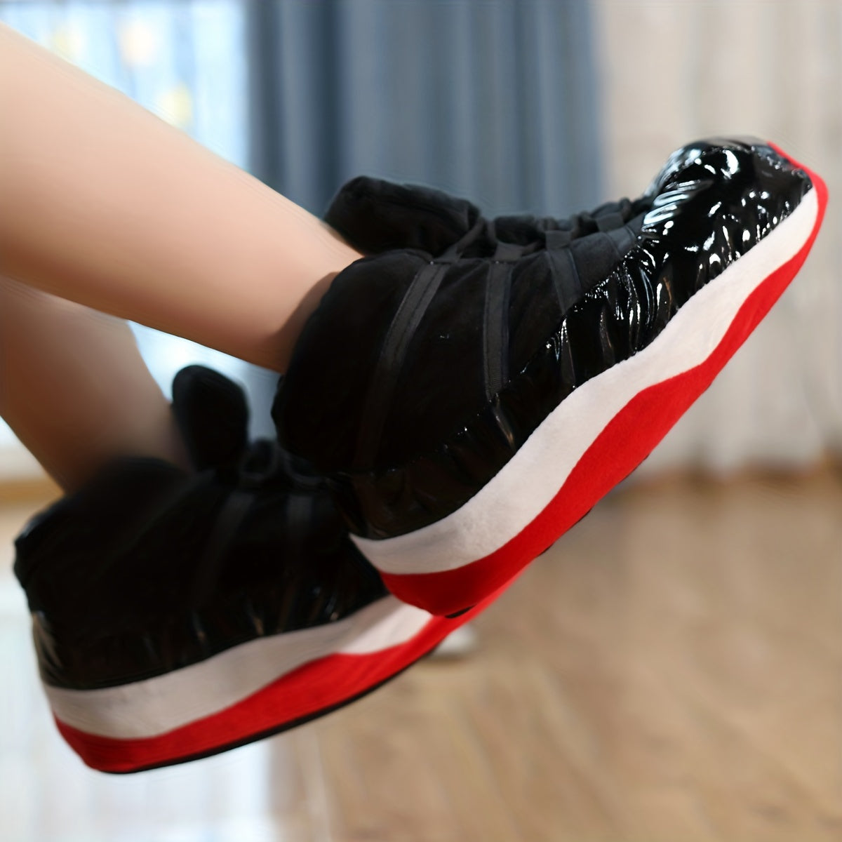 Mens Plush Fleece Slippers - Soft, Non-slip, Cozy Footwear for Winter Home Comfort