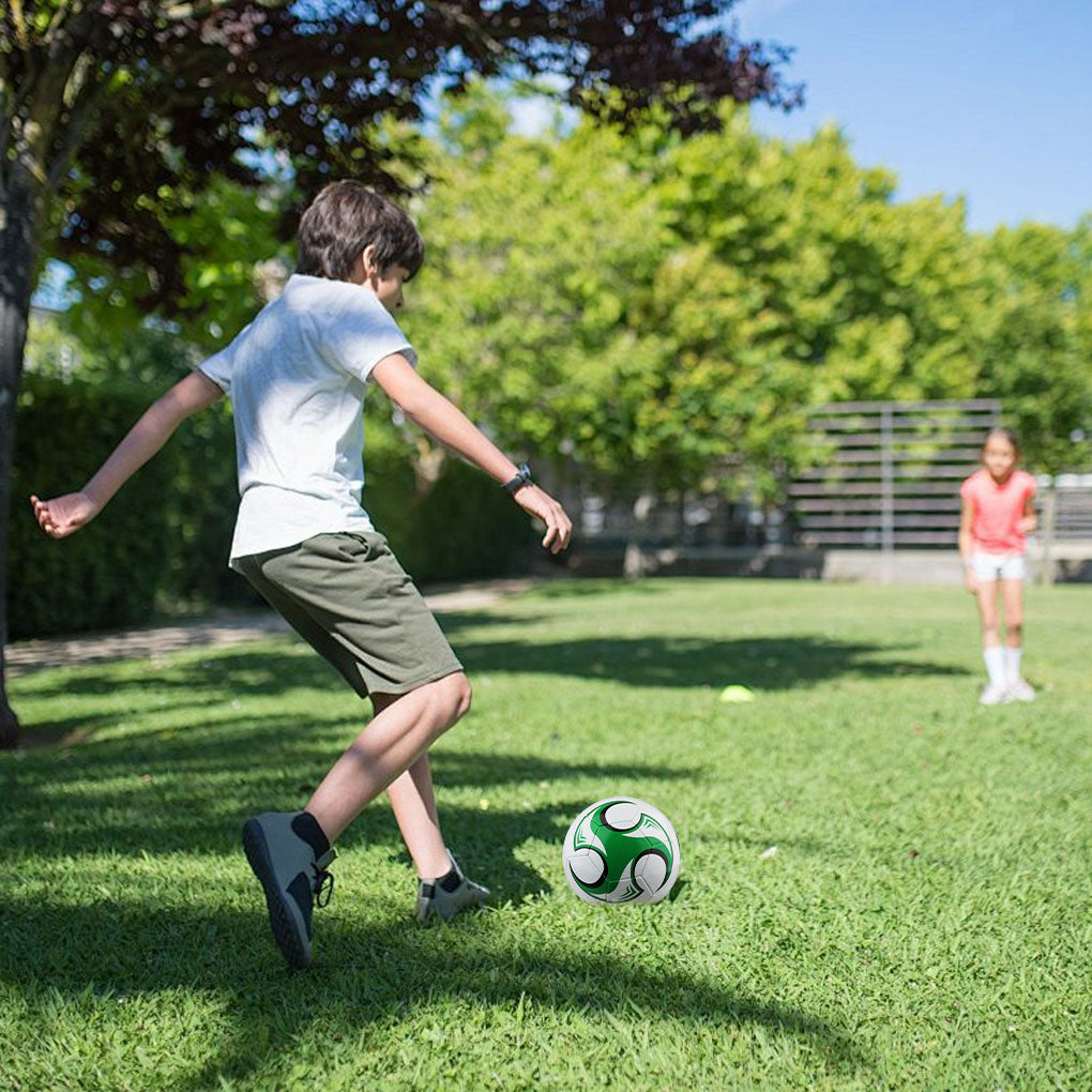 Official Size 5 Training Soccer Ball - Durable Machine-Stitched PVC Football