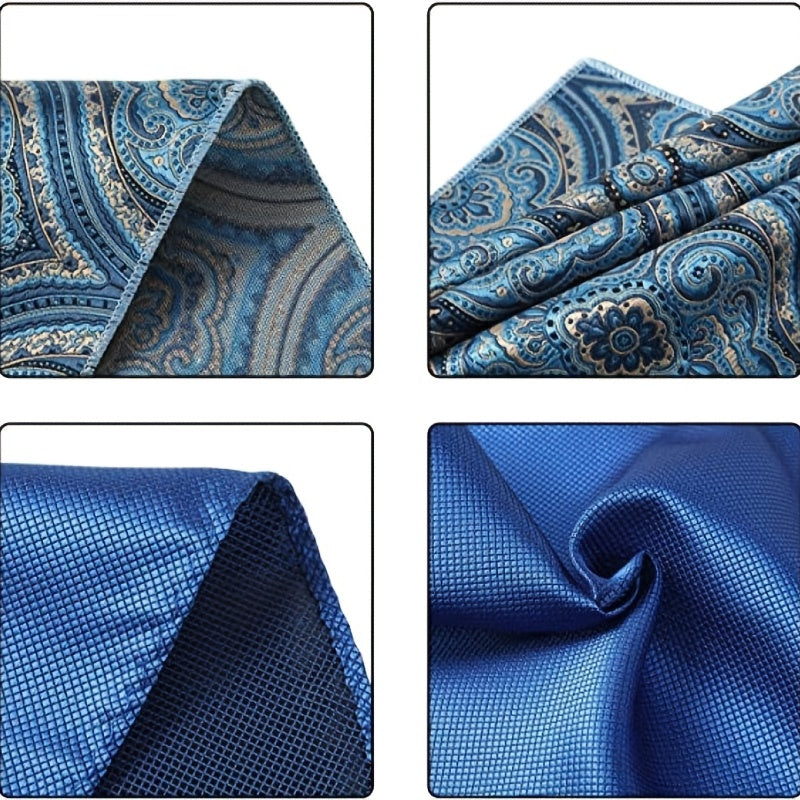 24 Pieces Soft Colored Mens Pocket Squares Assorted Handkerchiefs for Wedding Party, Ideal Choice for Gifts