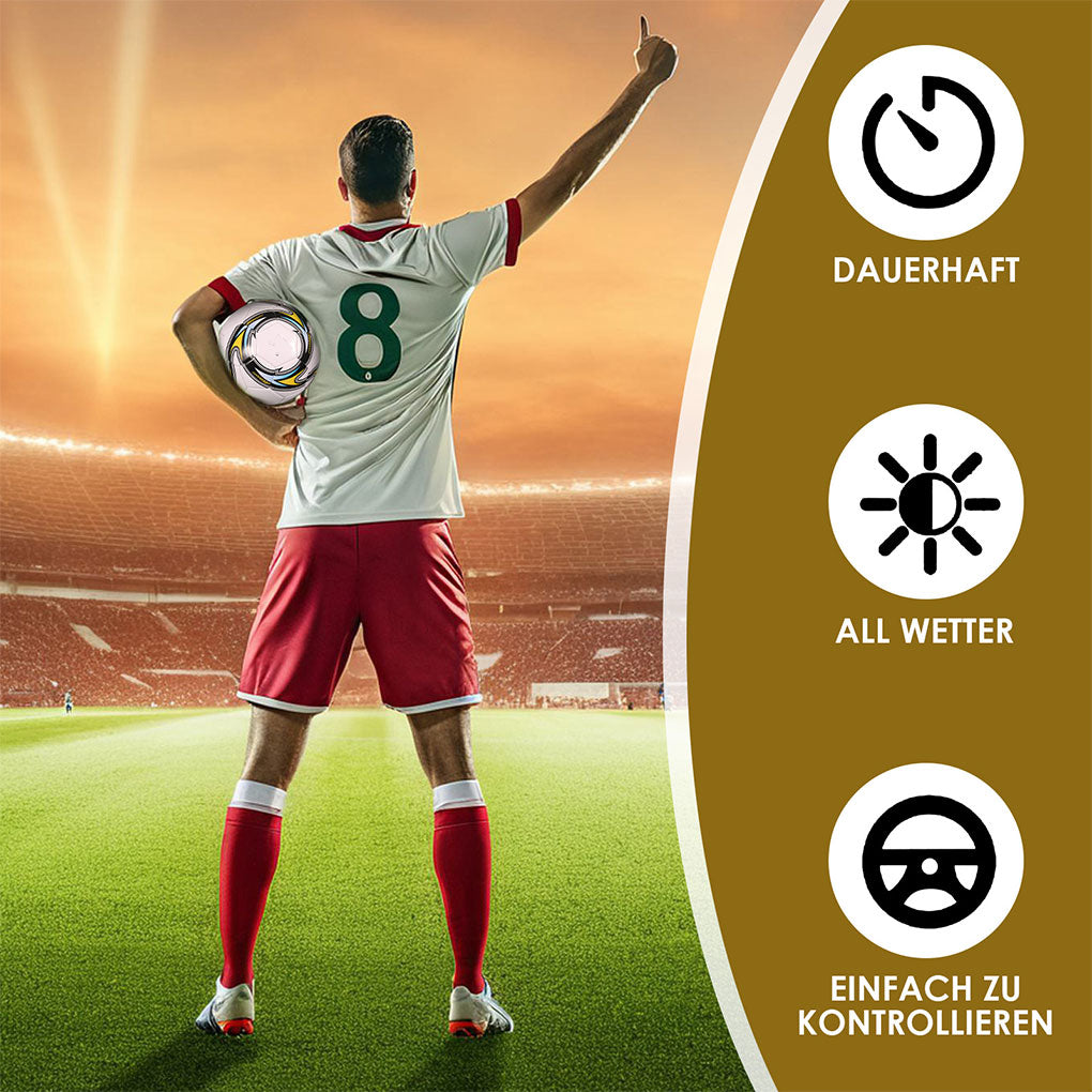 Official Size 5 Training Soccer Ball - Durable Machine-Stitched PVC Football