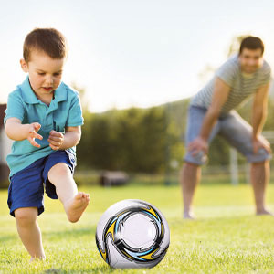 Official Size 5 Training Soccer Ball - Durable Machine-Stitched PVC Football