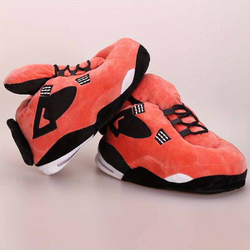 Mens Plush Fleece Slippers - Soft, Non-slip, Cozy Footwear for Winter Home Comfort