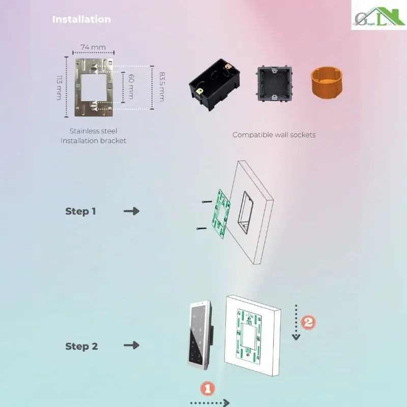 Smart Home Panel 5.7' Touch Screen Android Control Smart Switch Changeover Switch Third Party System for Home Automation