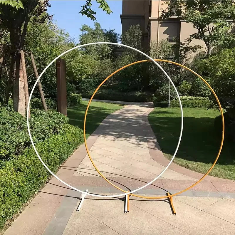 2m Metal Circular Balloon Birthday Party Arch Stand Outdoor Wedding Decoration Festivals Backdrop Frame Ornaments Sturdy - trendingshoping.com