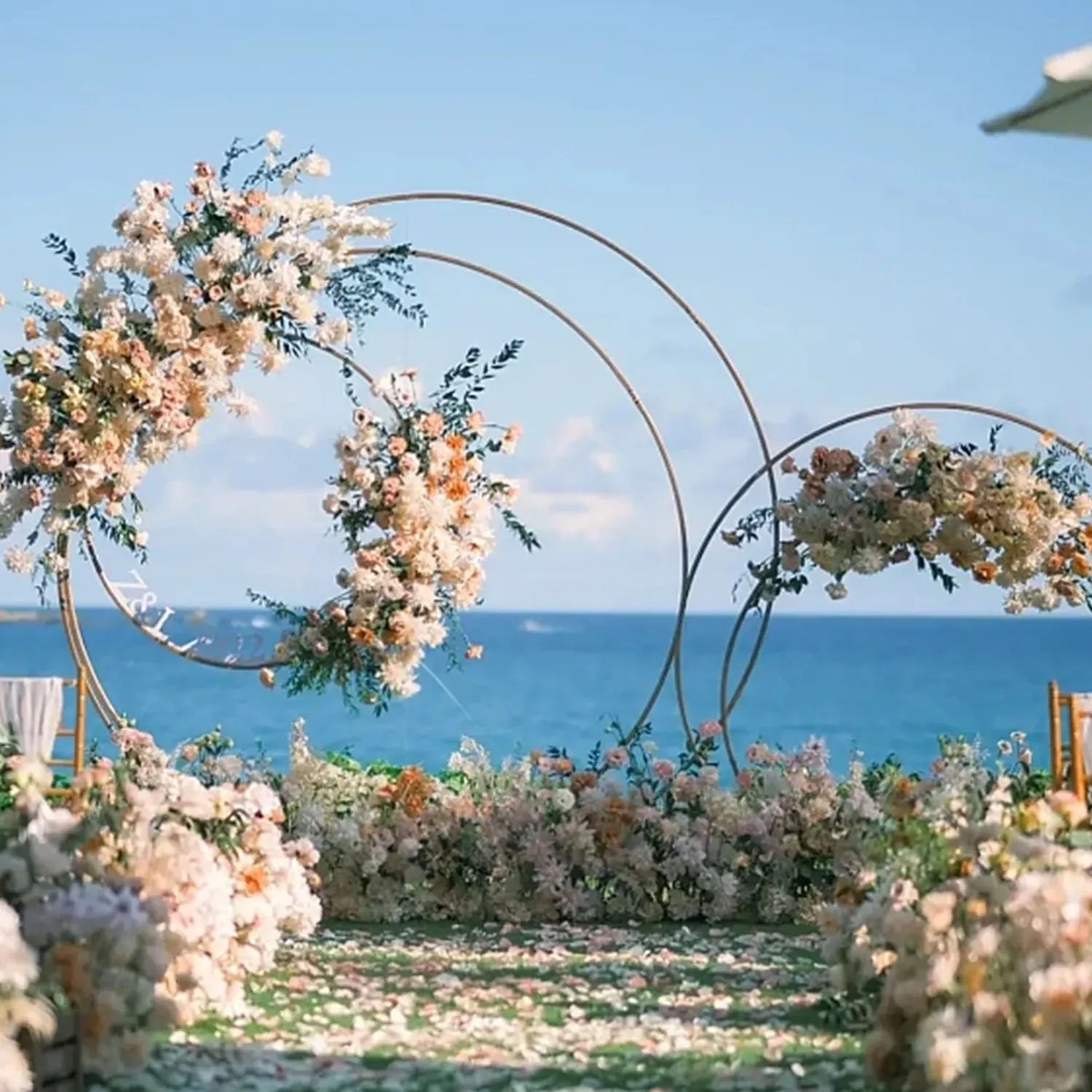 2m Metal Circular Balloon Birthday Party Arch Stand Outdoor Wedding Decoration Festivals Backdrop Frame Ornaments Sturdy - trendingshoping.com