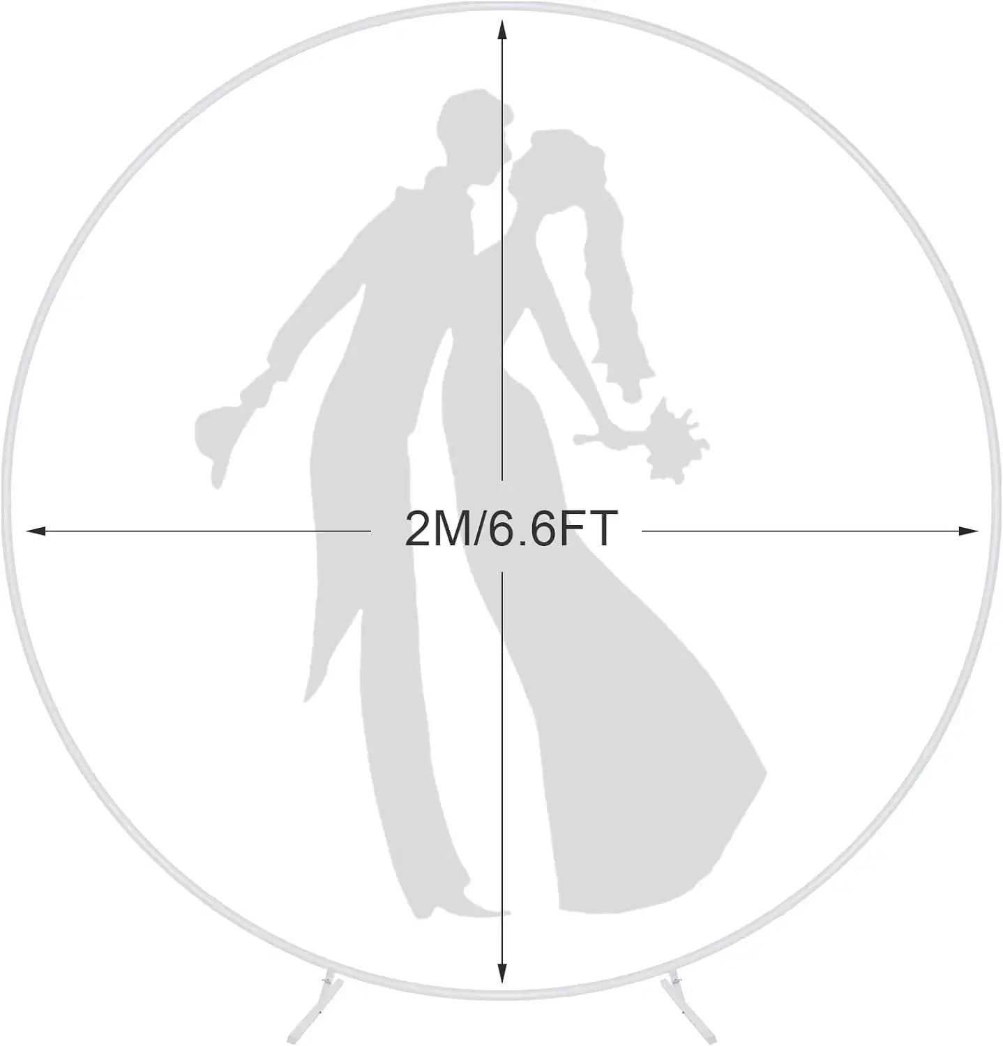 2m Metal Circular Balloon Birthday Party Arch Stand Outdoor Wedding Decoration Festivals Backdrop Frame Ornaments Sturdy - trendingshoping.com