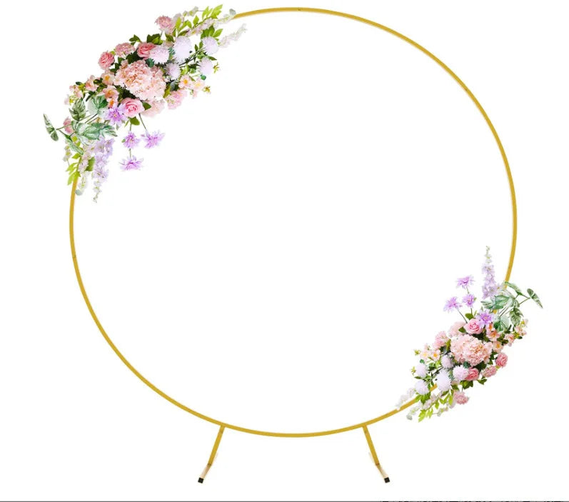 2m Metal Circular Balloon Birthday Party Arch Stand Outdoor Wedding Decoration Festivals Backdrop Frame Ornaments Sturdy - trendingshoping.com