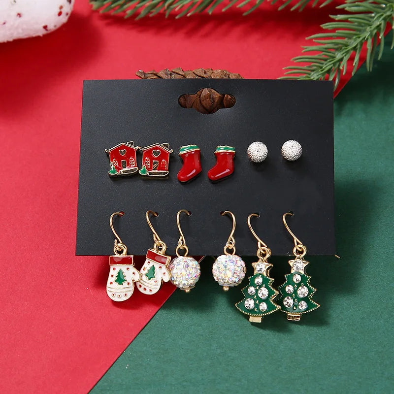 Snowman Bowknot Earring Jewelry
