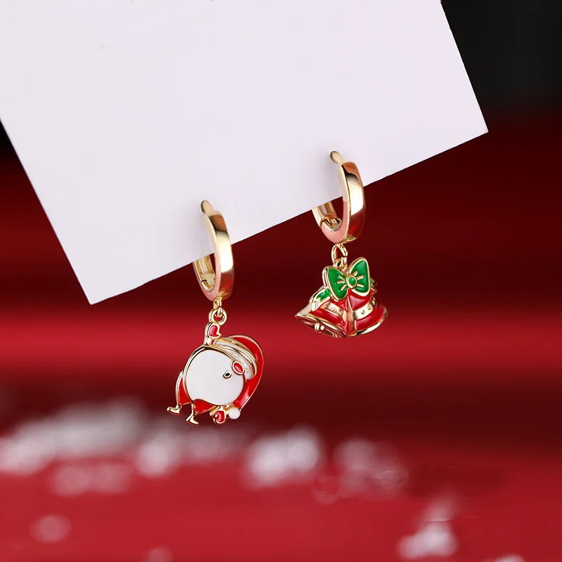 Snowman Bowknot Earring Jewelry