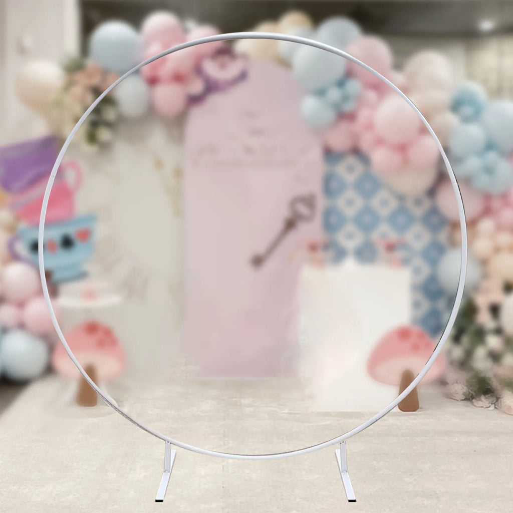 2m Metal Circular Balloon Birthday Party Arch Stand Outdoor Wedding Decoration Festivals Backdrop Frame Ornaments Sturdy - trendingshoping.com
