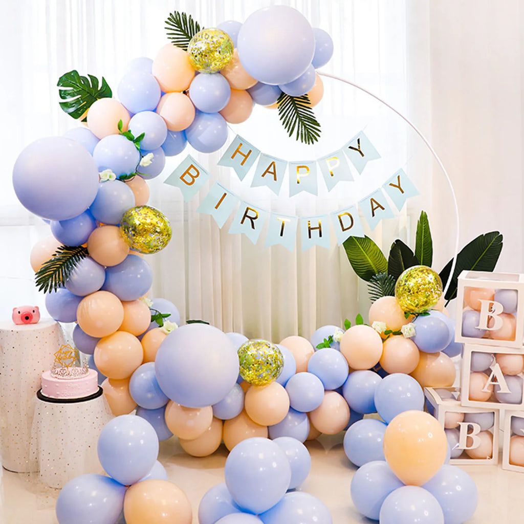 2m Metal Circular Balloon Birthday Party Arch Stand Outdoor Wedding Decoration Festivals Backdrop Frame Ornaments Sturdy - trendingshoping.com
