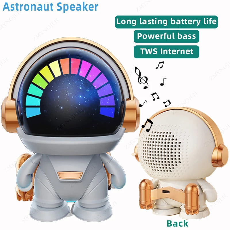 Astronaut Bluetooth Speaker – Hi-Fi Subwoofer & Galaxy Night Light