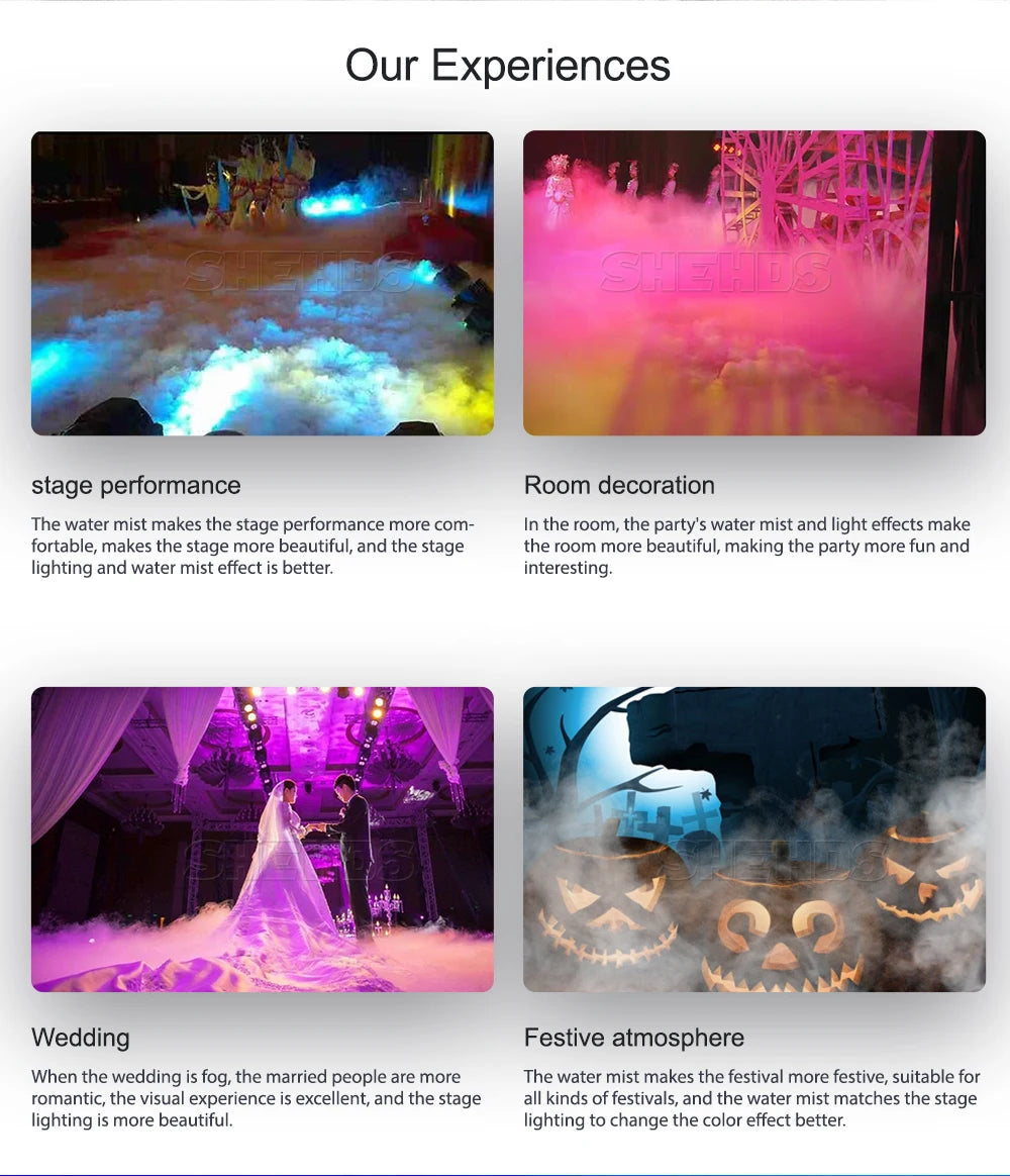 SHEHDS  1500W&1500W with DMX512 Smoke Machine for Concert Wedding DJ Fog Machine - trendingshoping.com
