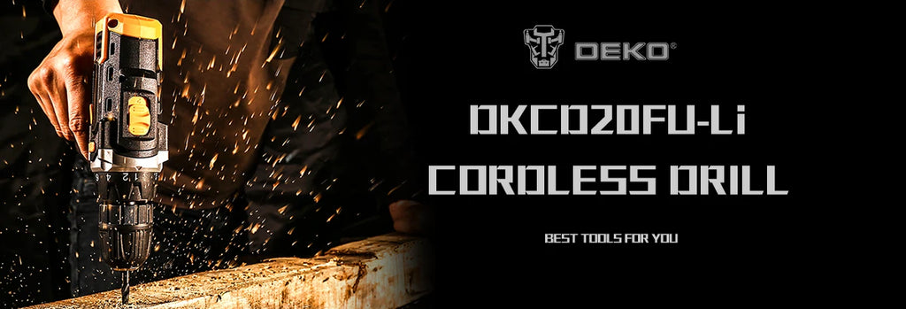 DEKO Cordless Drill 2 Speed Electric Screwdriver with Lithium Battery