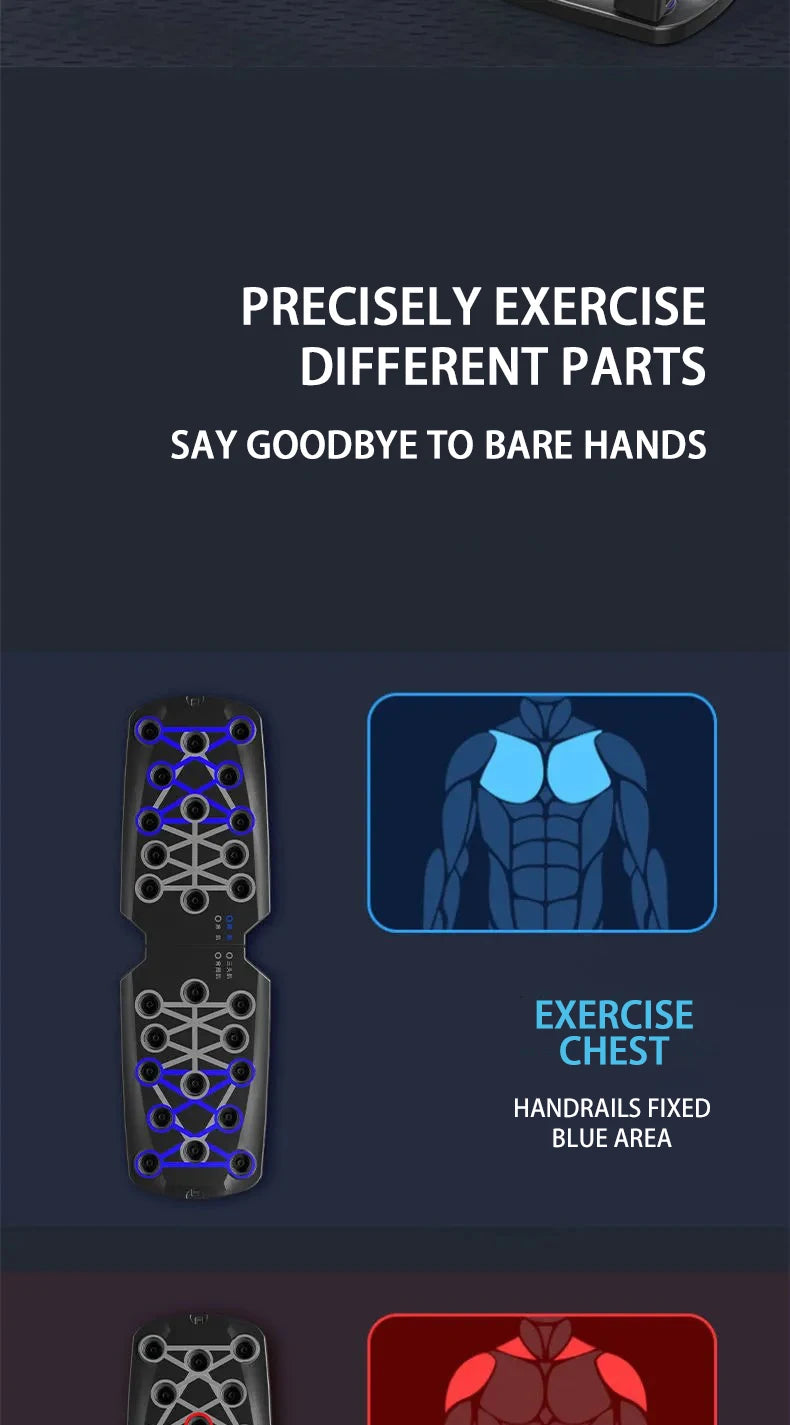 Portable Push Up Board Set Foldable Multifunction Fitness Equipment For Chest Abdomen Arms Back Training