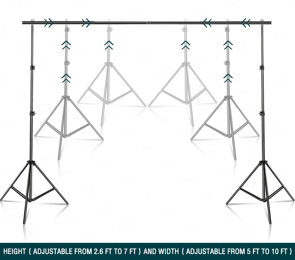 SH 2.6m*3m Suit Adjustable Backdrop Stand for Photography Wedding Photo Studio Backdrop Video Background Frame - trendingshoping.com