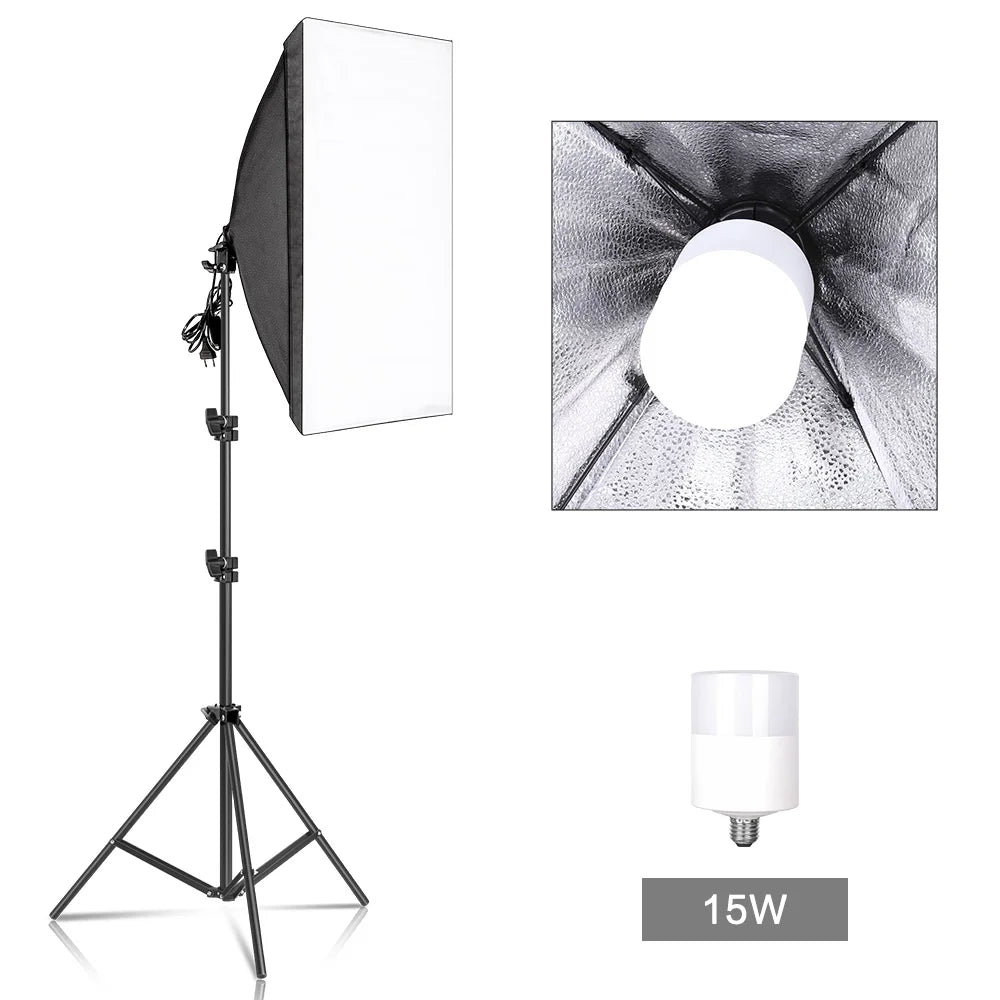 Photography Softbox Lighting Kits 50x70CM Professional Continuous Light System Soft Box For Photo Studio Equipment - trendingshoping.com