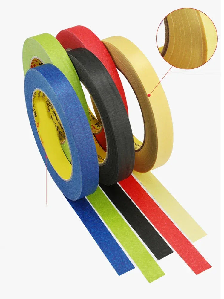15 Rolls 15mm No-Trace Masking Tape | Multicolor Inkjet Tape for Office & Car - trendingshoping.com