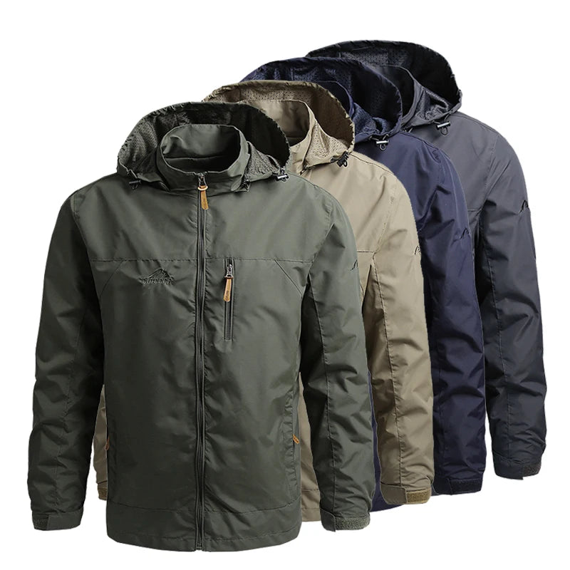 Men Windbreaker Fishing Field Jackets Outerwear Mens Winter Autumn Waterproof Flight Pilot Coat Hoodie Men Work Hunting Clothes - trendingshoping.com