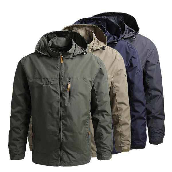 Men Windbreaker Fishing Field Jackets Outerwear Mens Winter Autumn Waterproof Flight Pilot Coat Hoodie Men Work Hunting Clothes - trendingshoping.com