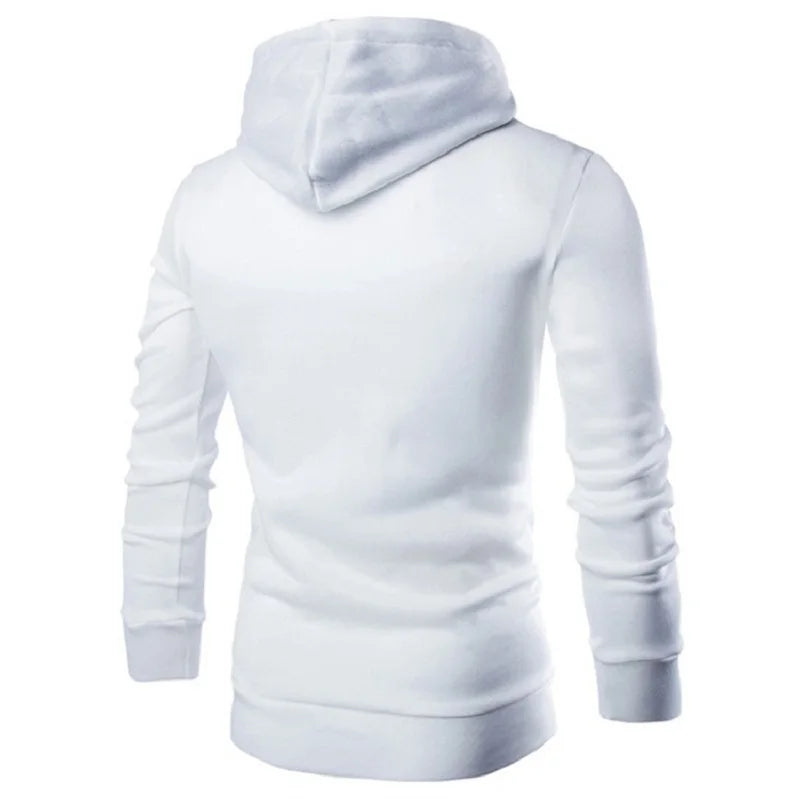 Men Long Sleeve Zipper Hoodie Pullover Sweatshirt