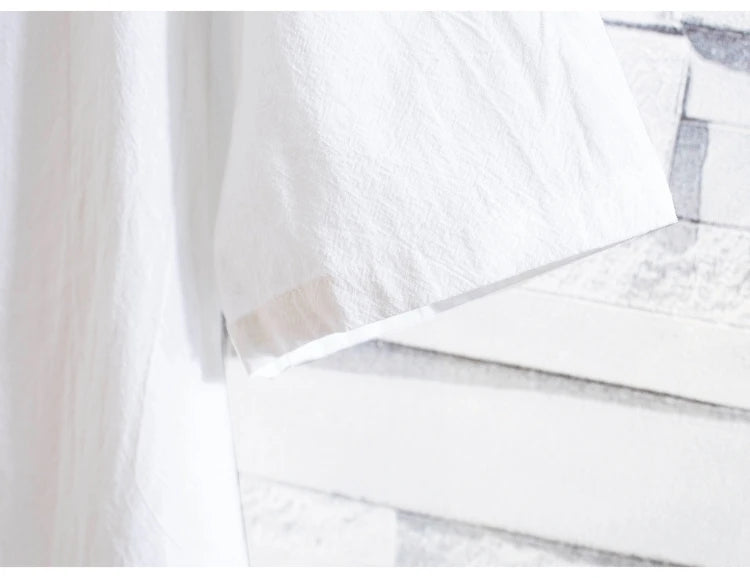 Men’s Summer Cotton Linen Shirt and Pants Set