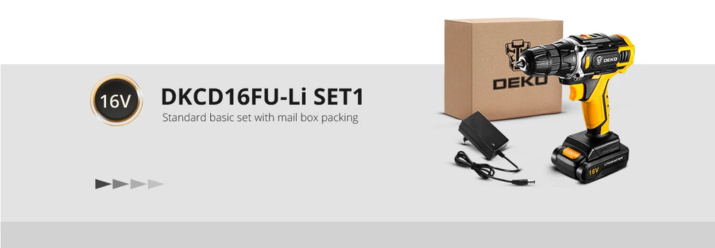 DEKO Cordless Drill 2 Speed Electric Screwdriver with Lithium Battery