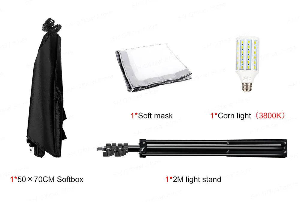 Photography Softbox Lighting Kits 50x70CM Professional Continuous Light System Soft Box For Photo Studio Equipment - trendingshoping.com