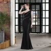 Elegant Plus Size One-Shoulder Mermaid Prom Gown - Sleeveless V-Neckline