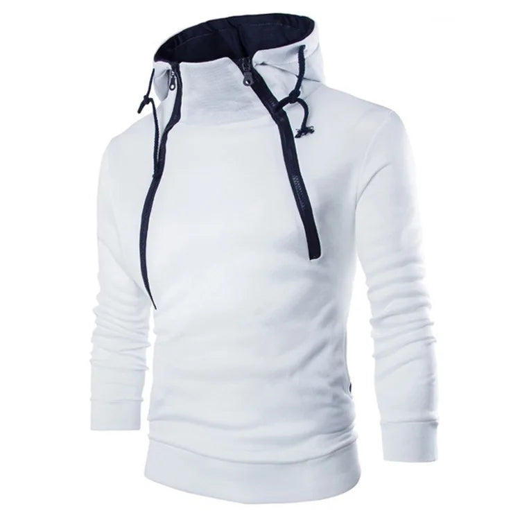 Men Long Sleeve Zipper Hoodie Pullover Sweatshirt