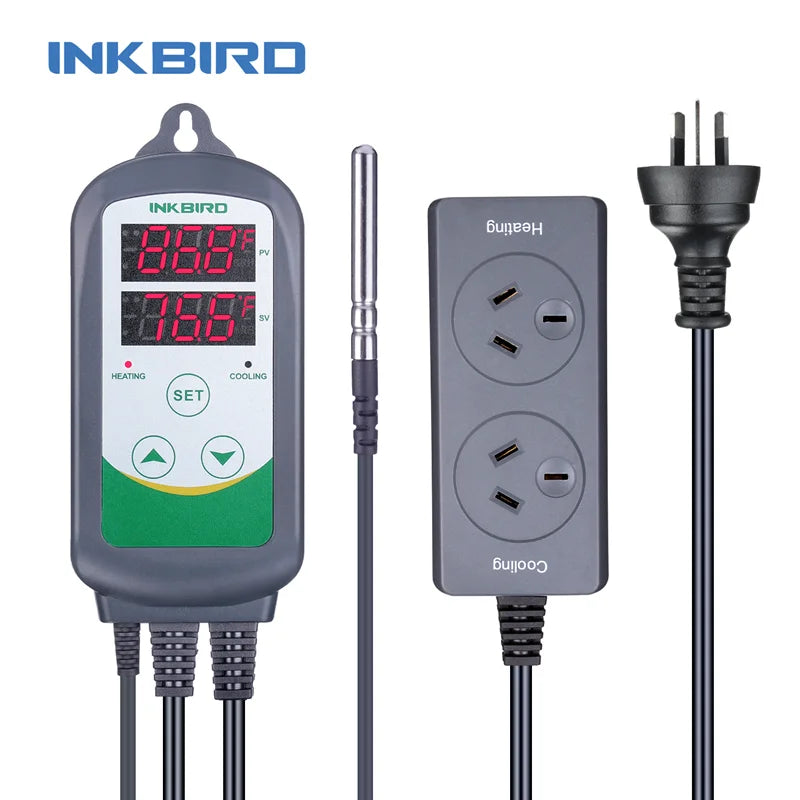 INKBIRD ITC-308 Heating and Cooling Dual Relay Temperature Controller, Carboy, Fermenter, Greenhouse Terrarium Temp. Control - trendingshoping.com
