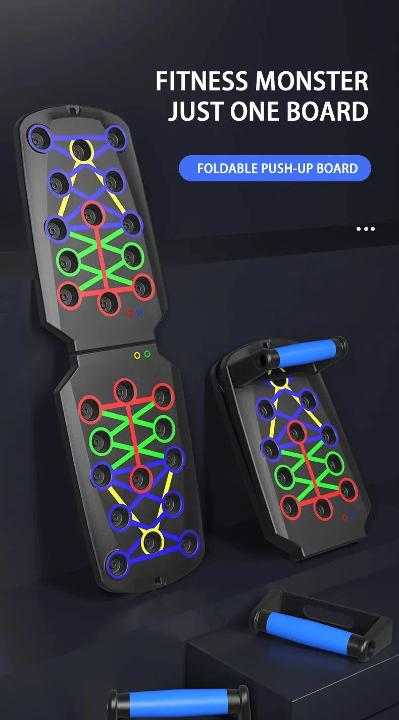 Portable Push Up Board Set Foldable Multifunction Fitness Equipment For Chest Abdomen Arms Back Training