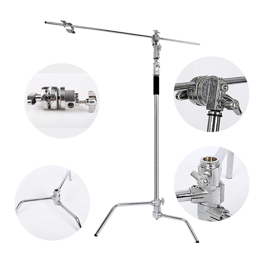 Photography Light Stand C-Stand Adjustable Metal Tripod for Studio Softbox