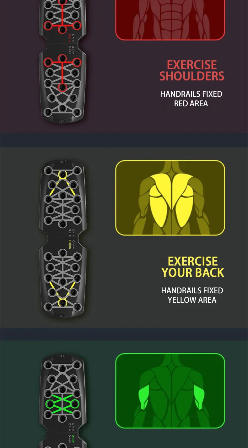 Portable Push Up Board Set Foldable Multifunction Fitness Equipment For Chest Abdomen Arms Back Training